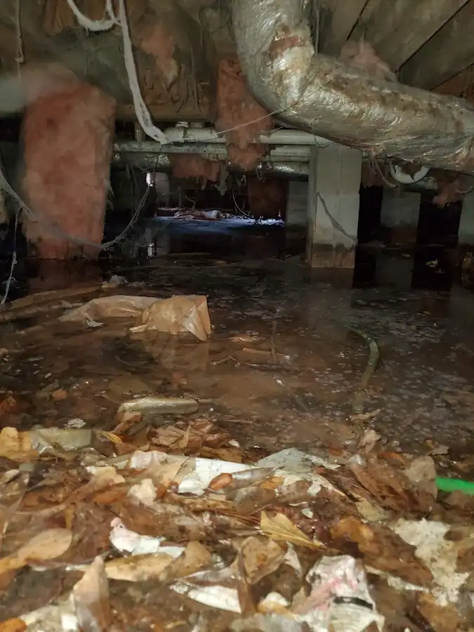 Crawl space flood assessment for Commercial Water Damage Restoration in Cumru